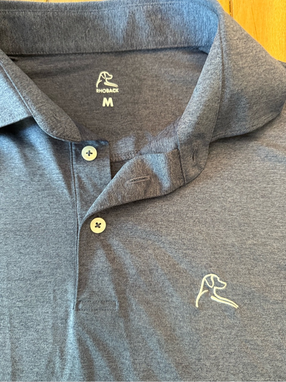 Rhoback Navy Heather Performance Polo - Picture 3 of 6